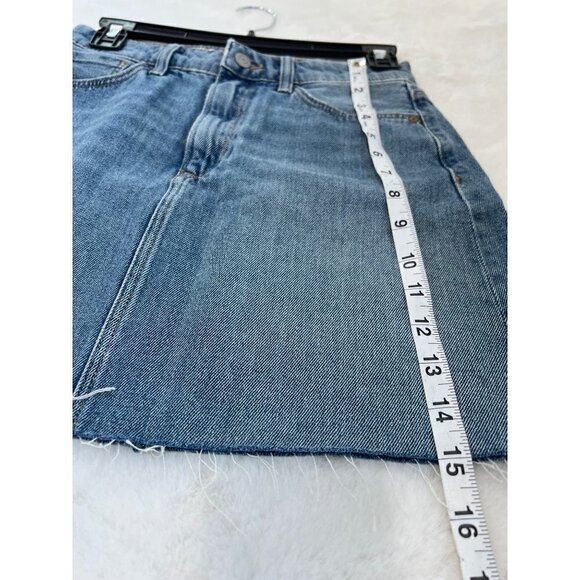 NWT MAVI JEANS Lindsay Cutoff Raw Hem Denim Miniskirt Indigo Size XS MSRP $88 - Picture 4 of 9